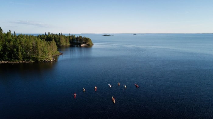 Oulujärvellä on upeita melontapaikkoja.